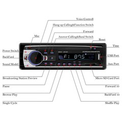 Bluetooth Car Stereo Audio In-Dash FM Aux Input Receiver SD USB MP3 Radio Player