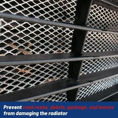 47″X16″ Universal Black Metal Mesh: Aluminum Alloy 3 x 6mm Rhombic Hole Car G…