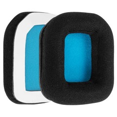 Geekria Velour Ear Pads for ASTRO Gaming A20 Headphones (Black Blue)