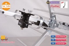 Yagi Outdoor TV Antenna 250 Mile for Strong, Weatherproof VHF UHF FM Pole