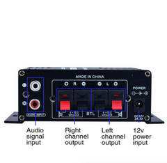 400W 12V 2 Channel Powerful Stereo Audio Power Amplifier HiFi Bass Amp Car Home
