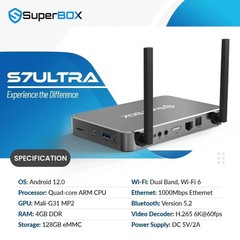 New SuperBOX S7 Ultra, Backlit Remote, Backlit Keyboard Set. Authorized Seller