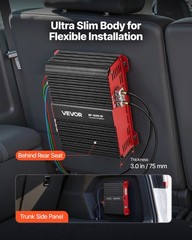 VEVOR Monoblock Car Amplifier Class D Subwoofer Amplifier 1500W RMS 1/2/4 Ohm