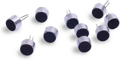 10Pcs Cylindrical Electret Condenser Microphone Pickup with 2 Black, Silver