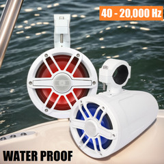 1PCS Audio 6-1/2″ 2-Way 150W Marine Tower Boat Speaker 12V DC RGB LED Light