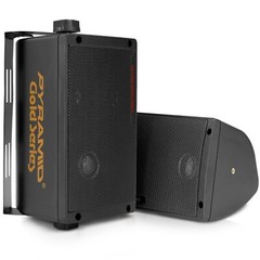 PYRAMID 300W 3-Way Car Audio Mini Box Speakers Indoor Stereo System (Pair) 2060