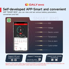 Daly BMS 4S 12V/8S 24V/16S 48V 100A-250A LiFePo4 Smart BMS &Bluetooth Module lot
