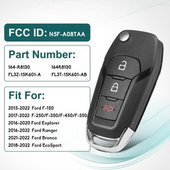 Flip Key Fob Replacement for Ford F150 F250 F350 2015 2016 2017 2018 2019 202…