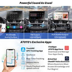 ATOTO Android 10 9″ 4+32G Android Auto Car Stereo GPS 4G LTE SIM Dash & Rear Cam