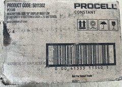 72 Duracell Procell D Constant Alkaline Batteries (6 Cartons of 12 each) Exp2033