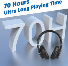 Active Noise Cancelling Headphones, 70 Hours Playtime Bluetooth Headphones Wirel