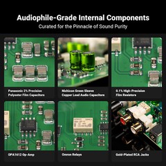Fosi Audio Box X5 Phono Preamp for MM&MC Cartridge Turntable 4-Level Gain Solid