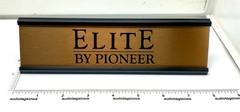 Pioneer Elite Component Stereo Desk Sign – Custom Gold Aluminum