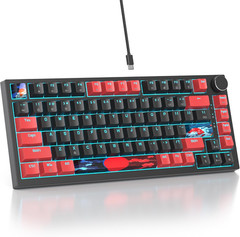 75 Percent Keyboard Gasket-Mounted with Sound Absorbing Pads, 82-Key Compact Wir
