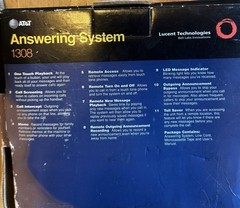Vintage Remote Answering System Machine AT&T 1308 Easy To Use Plug In And Play