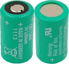 2-Pack 3V CR 1/2 AA Series Lithium Battery CR1/2AA 950mAh Cylindrical Battery