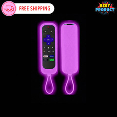 1Pc Silicone Protective Remote Control Cover For Roku TV Remote Holder Glow Case
