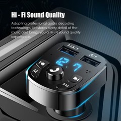 Bluetooth 5.0 Car Wireless FM Transmitter Adapter 2USB PD Charger AUX Hands-Free
