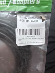 Rankie Micro HDMI to HDMI Cable 15 ft Black 1:1 Audio Return