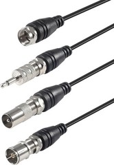 Indoor FM Radio Antenna With 4 Adapters 75 Ohm for Home Stereo Receivers