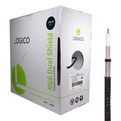 RG6 Coaxial Cable Dual Shield 1000ft 18AWG Coax Satellite TV Black 3GHz