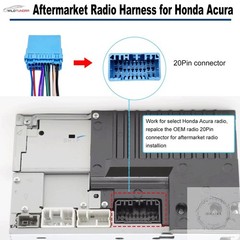 20Pin Car Radio Wiring Harness for Honda 1998-2010 Acura 1999-2008 with Radio
