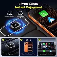 4 in 1 Mini Auto Wireless Adapter with Mirror Link Android Carplay Plug and Play
