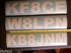 2 Large Custom Callsign 12×2 Ham Amateur Radio Window Sticker Sign ARES RACES