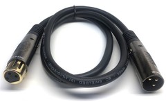 Monoprice 3 Feet XLR Male to XLR Female Cable Gold Plated 16AWG Premier Series
