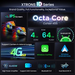 XTRONS 7″ IPS 2DIN Car Play Android 14 8Core 64GB Car Radio Stereo GPS Head Unit