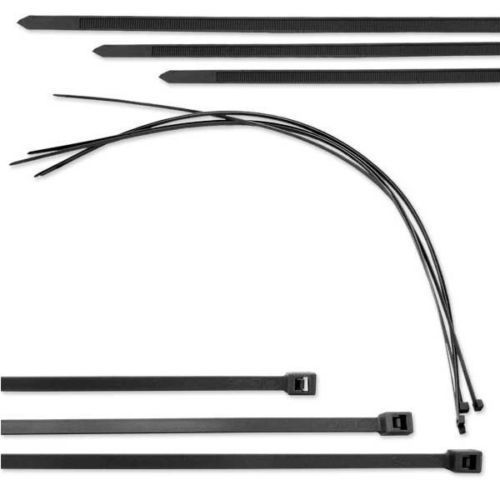 4″ 6″ 8″ 12″ 15″ 18″ 24″ Black Zip Tie Heavy Duty Nylon UV Resistant UL Bulk LOT