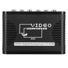 5 RCA Ypbpr Component to HDMI Video Audio Converter Adapter for ps2 wii and more