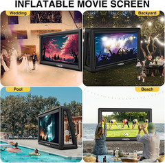 Inflatable Projector Screen 30FT Blow up Movie Screen Outdoor Projector G2U