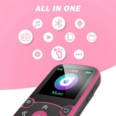 64GB MP3 Player with Clip, Bluetooth 5.3 Lossless Sound with FM Radio, Voice …