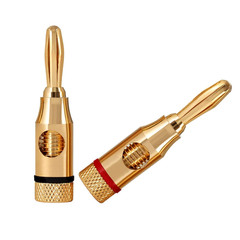 Banana Plugs Open Screw 24K Gold Plated Plugs Audio Jack Connector for Speaker S