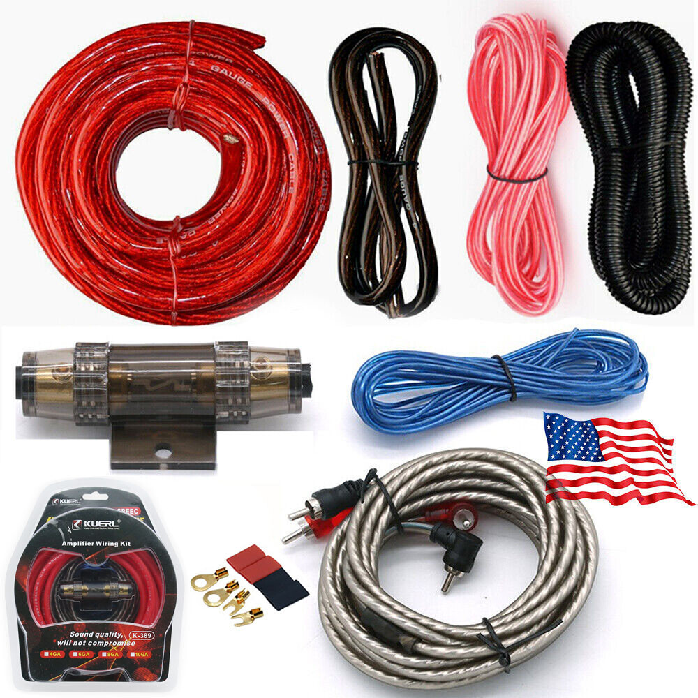 2300W 4 Gauge Car Amplifier Wiring Kit Audio Subwoofer AMP RCA Power Cable Wire