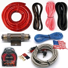 2300W 4GA Cable Car Audio Kit Amp Amplifier RCA Sub Woofer Wiring Wire