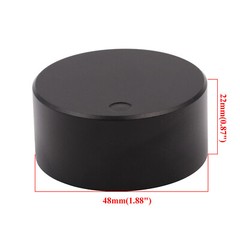 1Pc 48*22mm Black High end Machined Solid Aluminum Pointer Knob Volume screw