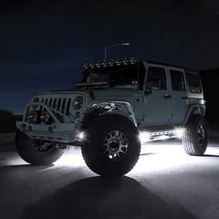 MICTUNING C2 Curved 12 Pods Pure White LED Rock Lights Truck Underglow Neon Kits