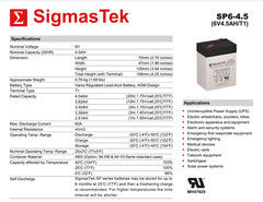 SigmasTek Battery Replacement Set of 2 for 6 Volt 4.5 Amp F1 SLA AGM 6V 4.5Ah