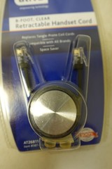 Ativa 8-Foot Clear Retractable Handset Phone Telephone Cord AT26811 / 387-756