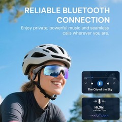 Polarized Sport Sunglasses With Bluetooth UV400 Hi-Fi Music for Running&Cycling