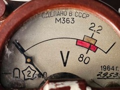 Vintage USSR Voltmeter M363 – Soviet Bakelite Electrical Measuring Device 1964 –