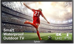 Sylvox 55in Smart Waterproof Outdoor TV 4K UHD IP55 Wireless and 1000Nits US