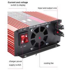 120V/96V/84V Li-ion LiFePo4 Lithium Battery Fast Charger 3A-9A Adjustable AEU