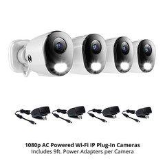 Night Owl 2-Way Audio 12 Channel 4 Camera 2K DVR Security System with 1TB Hard D