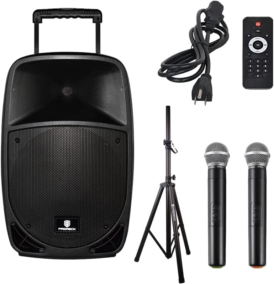 PRORECK Freedom 15 DJ Speaker 15” Portable Bluetooth Rechargeable Speaker 8000W