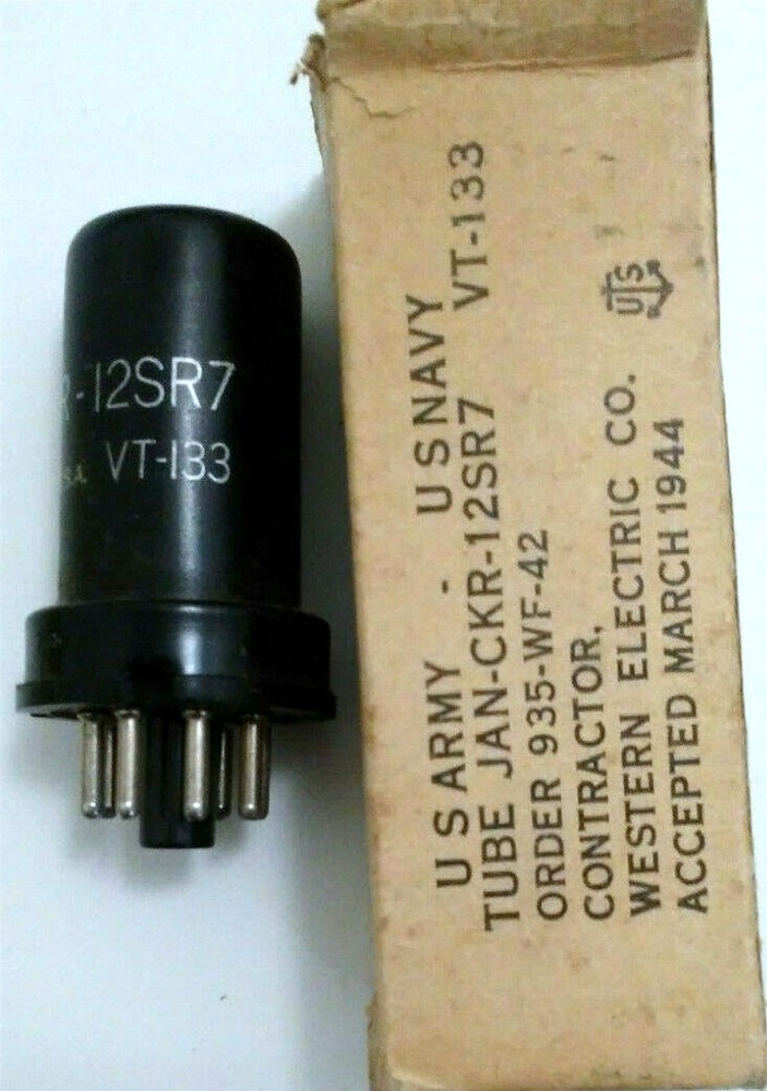 U.S.A. 12SR7 /VT-133 TUBE RCA TESTED & BOXED VINTAGE US GOVERNMENT SURPLUS