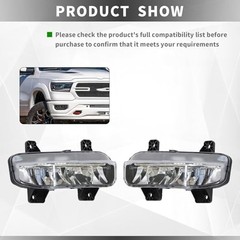 Fog Light Compatible with 2019 2020 2021 2022 RAM 1500 Front Bumper Driving