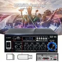 2000W 2CH bluetooth Stereo Audio Amplifier HiFi Receiver Amp f/ Home Car Speaker